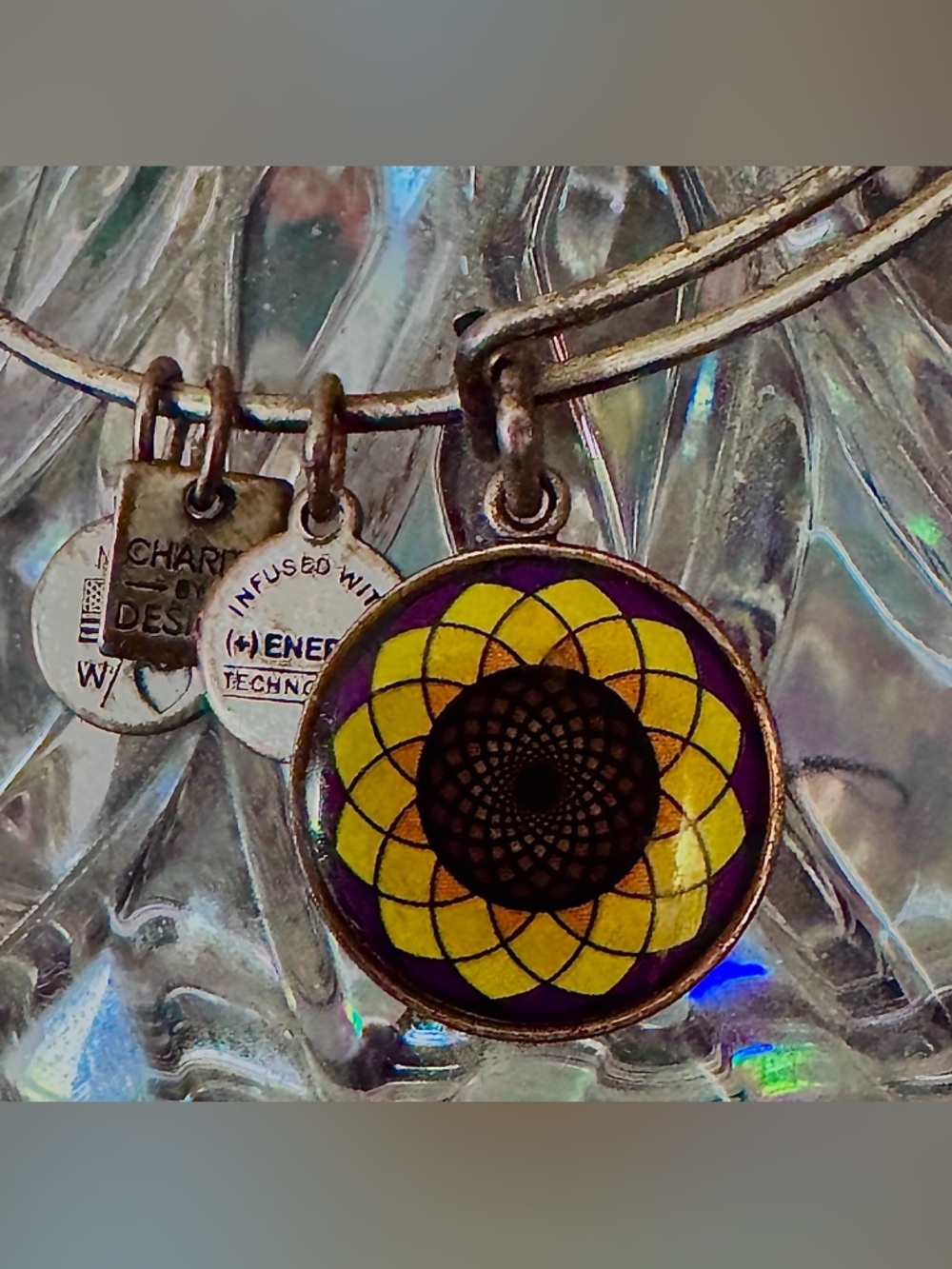 Alex and Ani Charity By Design Sunflower Bracelet Rafaelian Silver Bangle